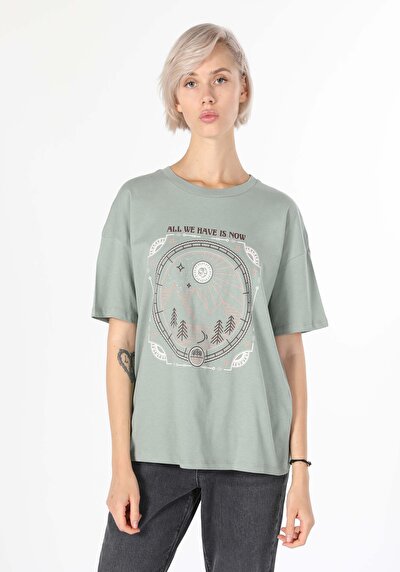 Image de T-shirt À Manches Courtes Vert   Femme