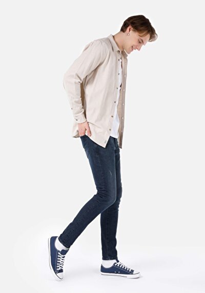 Image de 041 Danny Pantalon Bleu Foncé En Slim Fit Homme