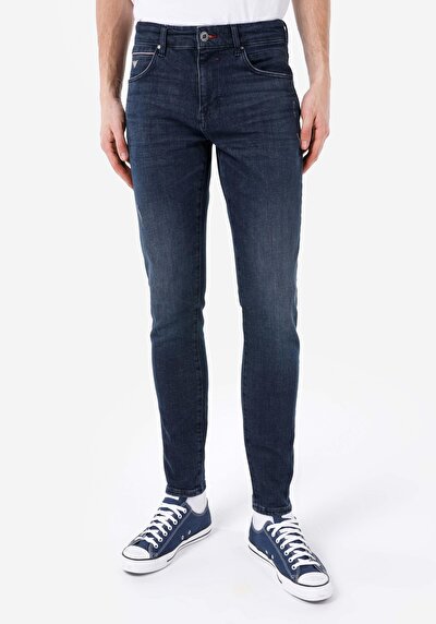 Image de 041 Danny Pantalon Bleu Foncé   En  Slim Fit Homme