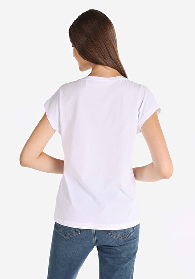 Image de T-shirt À Manches Courtes Blanc Regular Fit Femme