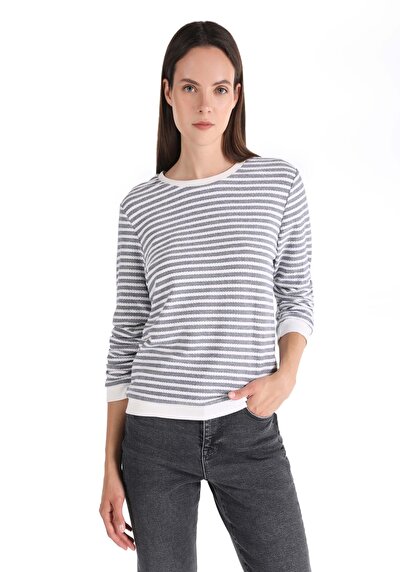 Image de T-shirt À Manches Longues Blanc Regular Fit  Femme