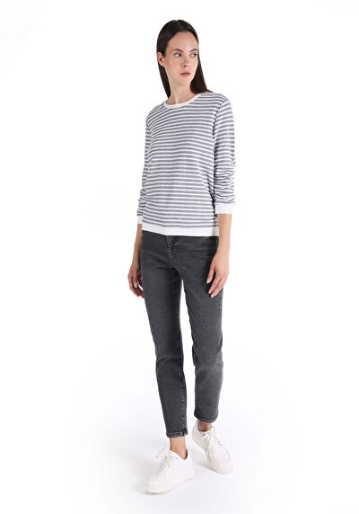 Image de T-shirt À Manches Longues Blanc Regular Fit Femme