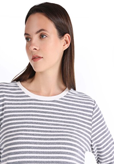 Image de T-shirt À Manches Longues Blanc Regular Fit Femme