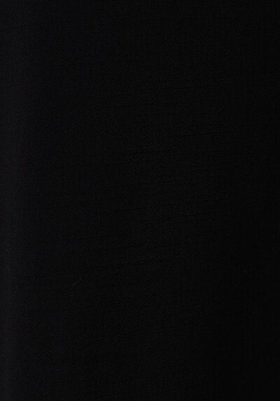 Afficher les détails de Pantalon Noir Straight Leg High Rise En Sergé Regular Fit Femme