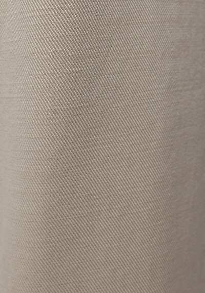 Afficher les détails de Pantalon Blanc Straight Leg High Rise En Sergé Regular Fit Femme