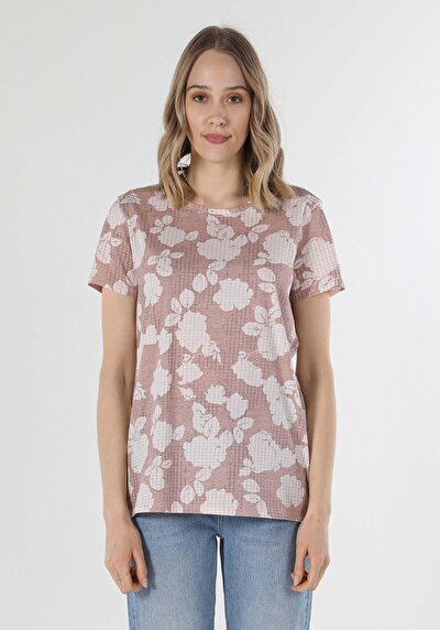Image de T-shirt À Manches Courtes Rose Regular Fit Femme