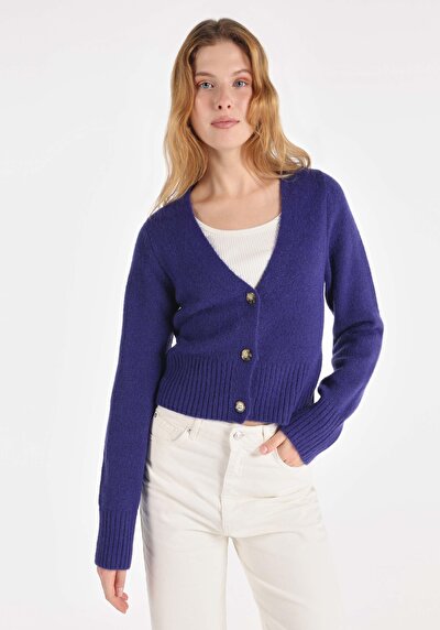 Image de Cardigan Tricot Violet Regular Fit Femme