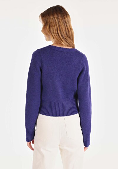 Image de Cardigan Tricot Violet Regular Fit Femme