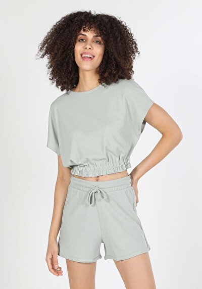 Image de T-shirt À Manches Courtes Vert Regular Fit Femme