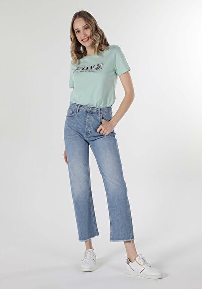 Image de T-shirt À Manches Courtes Vert Regular Fit  Femme