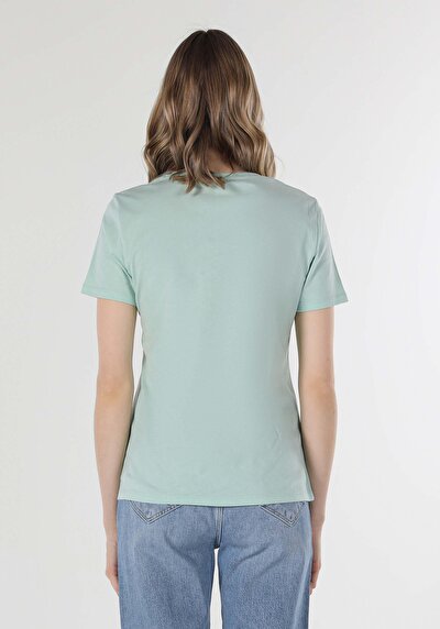Image de T-shirt À Manches Courtes Vert Regular Fit  Femme