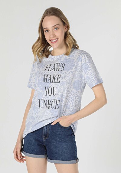 Image de T-shirt À Manches Courtes Multicolou Comfort Fit  Femme
