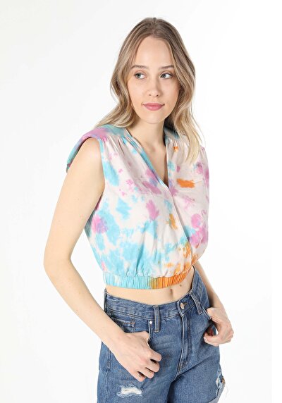 Image de T-shirt À Manches Courtes Multicolou Regular Fit  Femme