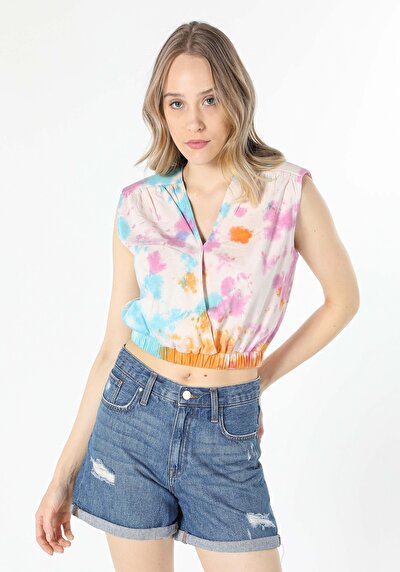 Image de T-shirt À Manches Courtes Multicolou Regular Fit  Femme