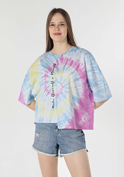 Image de T-shirt À Manches Courtes Multicolou Comfort Fit Femme
