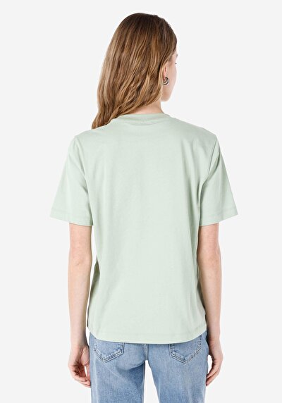 Image de T-shirt À Manches Courtes Vert Regular Fit Femme