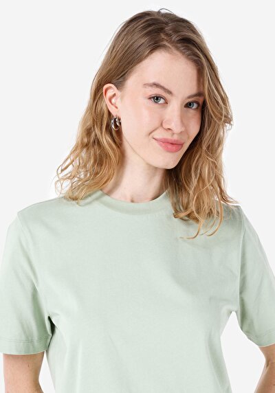 Image de T-shirt À Manches Courtes Vert Regular Fit Femme