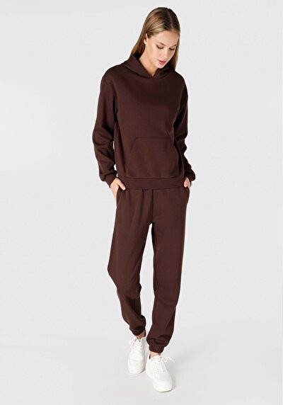 Afficher les détails de Pantalon De Survêtement Marron Regular Fit Femme