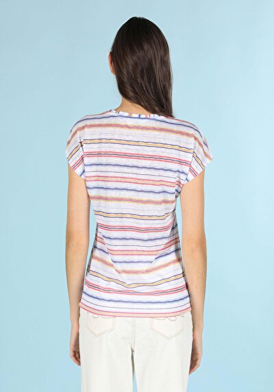 Image de T-shirt À Manches Courtes Multicolou Regular Fit Femme