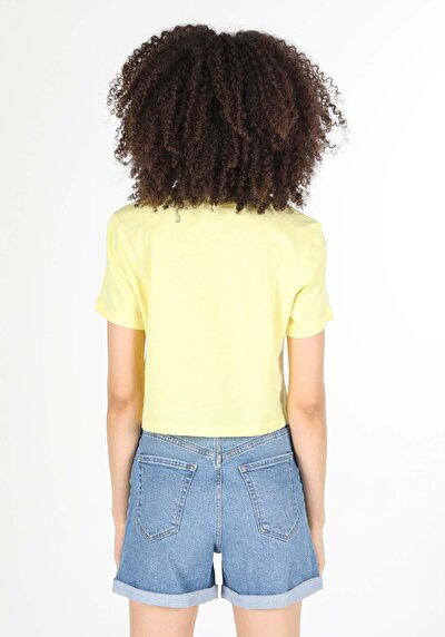 Image de T-shirt À Manches Courtes Jaune Regular Fit  Femme