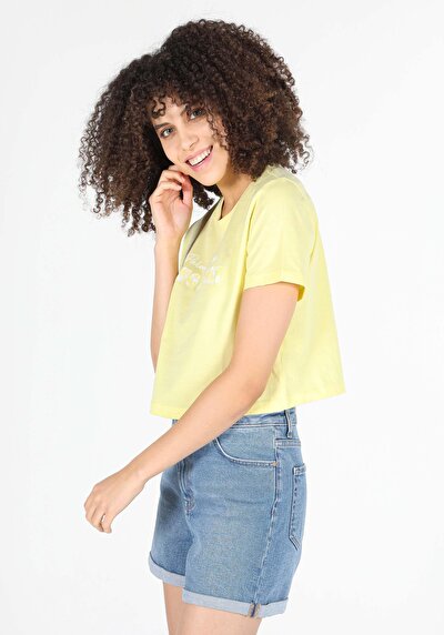 Image de T-shirt À Manches Courtes Jaune Regular Fit  Femme