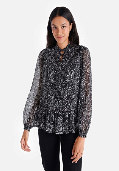 Image de Chemise À Manches Longues Noir Femme