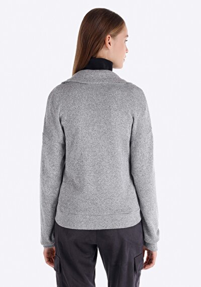Image de T-shirt À Manches Longues Gris Regular Fit Femme