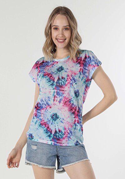 Image de T-shirt À Manches Courtes Multicolou Regular Fit Femme