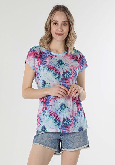 Image de T-shirt À Manches Courtes Multicolou Regular Fit Femme
