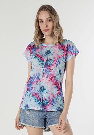 Image de T-shirt À Manches Courtes Multicolou Regular Fit  Femme