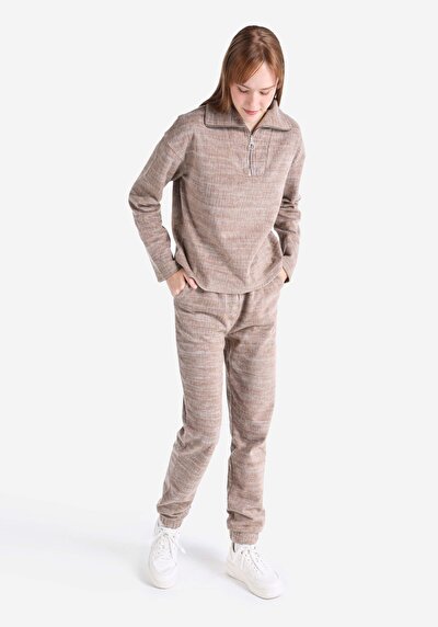Image de T-shirt À Manches Longues Marron Regular Fit Femme