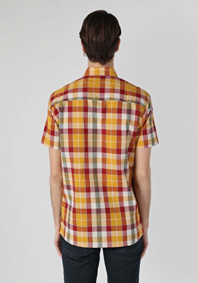 Image de Chemise À Manches Courtes Multicolou Plaid Regular Fit Homme