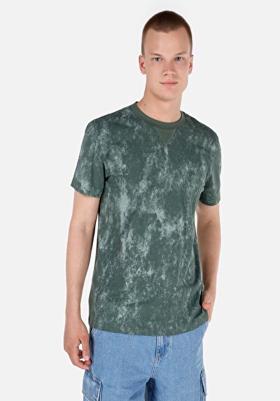 Image de T-shirt À Manches Courtes Vert Regular Fit Homme