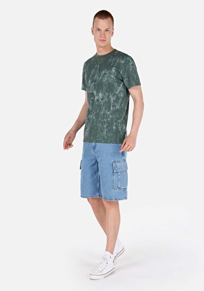 Image de T-shirt À Manches Courtes Vert Regular Fit Homme
