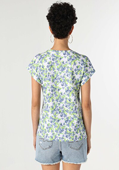 Image de T-shirt À Manches Courtes Multicolou Regular Fit Femme