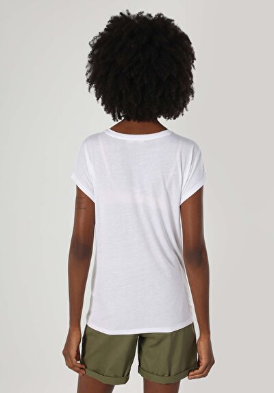 Image de T-shirt À Manches Courtes Blanc Regular Fit Femme