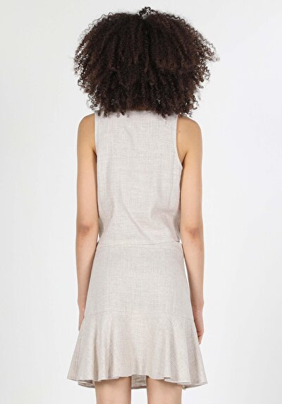Image de Chemise À Manches Courtes Beige Slim Fit Femme