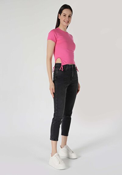 Image de T-shirt À Manches Courtes Rose Slim Fit  Femme