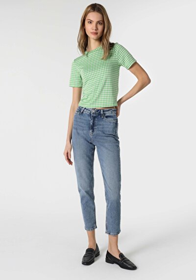 Image de T-shirt À Manches Courtes Vert Slim Fit  Femme