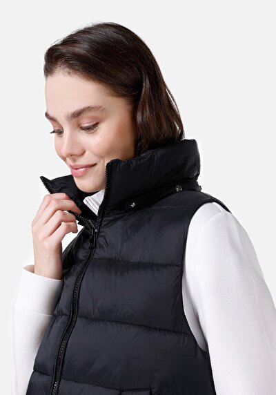 Afficher les détails de Gilet Noir Regular Fit Femme