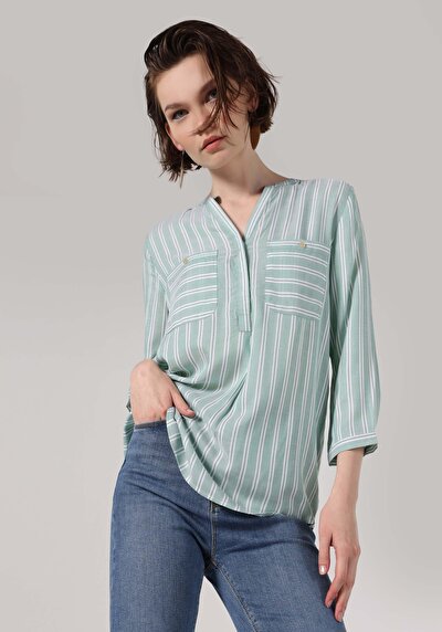 Image de Chemisier À Manches Longues Regular Fit Femme