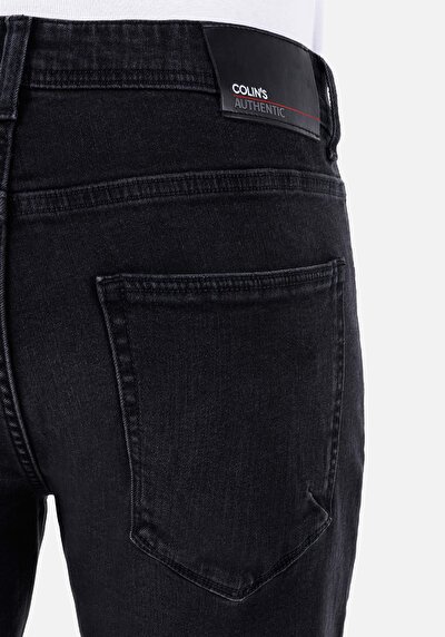 Afficher les détails de 044 Karl Pantalon En Jean Denim Straight Leg Low Rise Straight Fit Homme