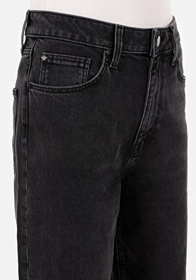 Image de 884 Lauren Pantalon  Straight Leg High Rise En Jean Straight Fit Femme