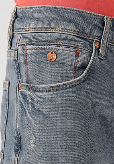 Image de 044 Karl Pantalon Bleu   En  Straight Fit Homme