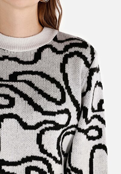 Image de Pull Blanc Regular Fit Manches Longues  Femme