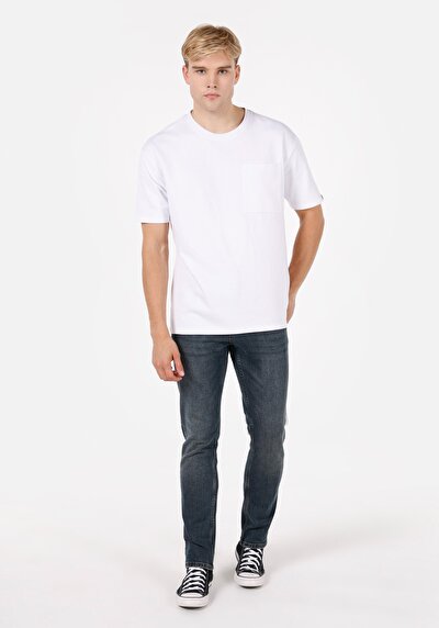 Image de 044 Karl Pantalon Bleu   En  Straight Fit Homme