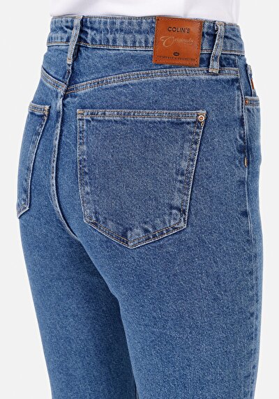 Afficher les détails de 792 Mila Pantalon Bleu   En  Regular Fit Femme