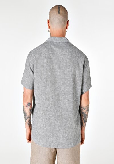 Image de Chemise À Manches Courtes Kaki Droit Comfort Fit Homme