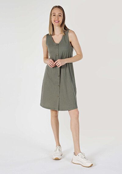 Image de Robe Vert Regular Fit Femme