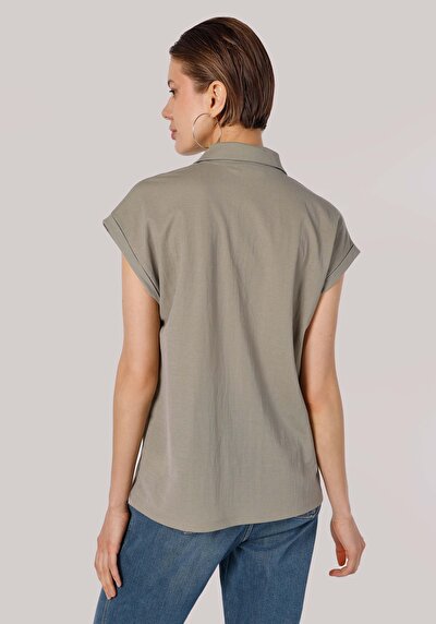 Image de T-shirt À Manches Courtes Vert Regular Fit Femme